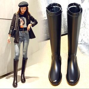 Black Genuine Leather Imported Riding Boots